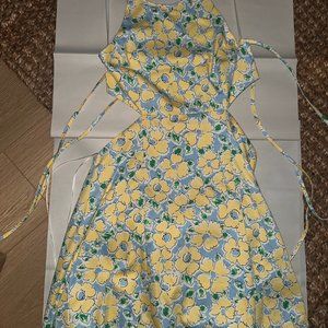 Zara Yellow Floral Summer Dress